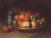 Gustave Courbet Still life with Apples and a Pomegranate Spain oil painting artist